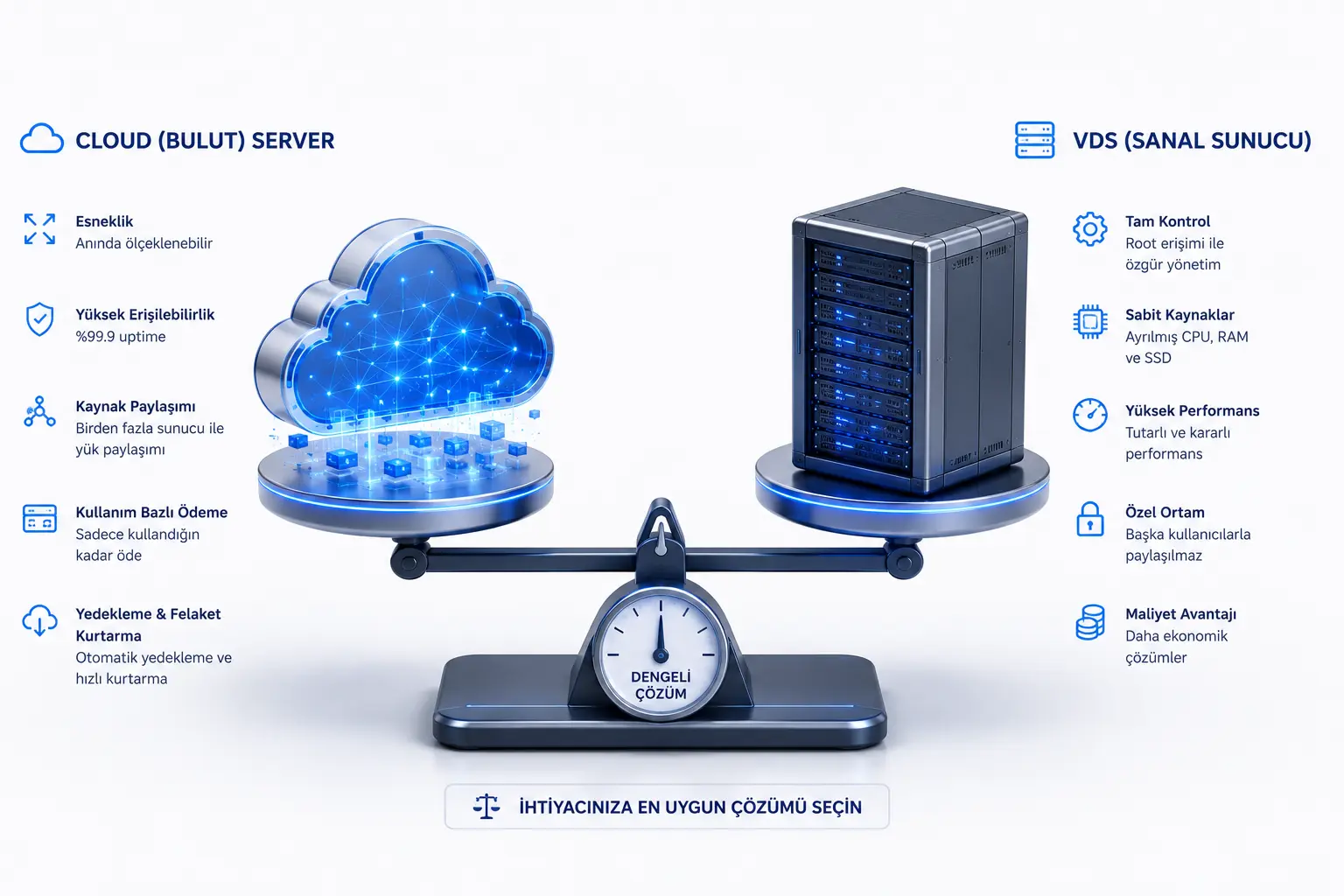 vds ve cloud server farkları