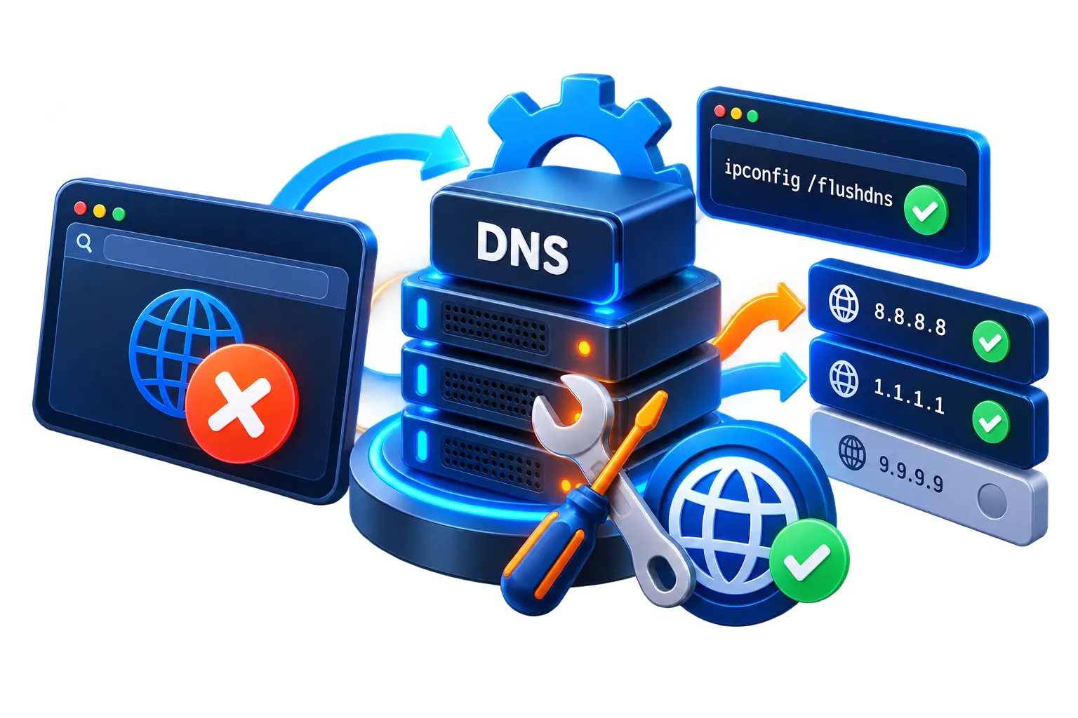 DNS Sunucu Yanıt Vermiyor Hatası Çözümleri